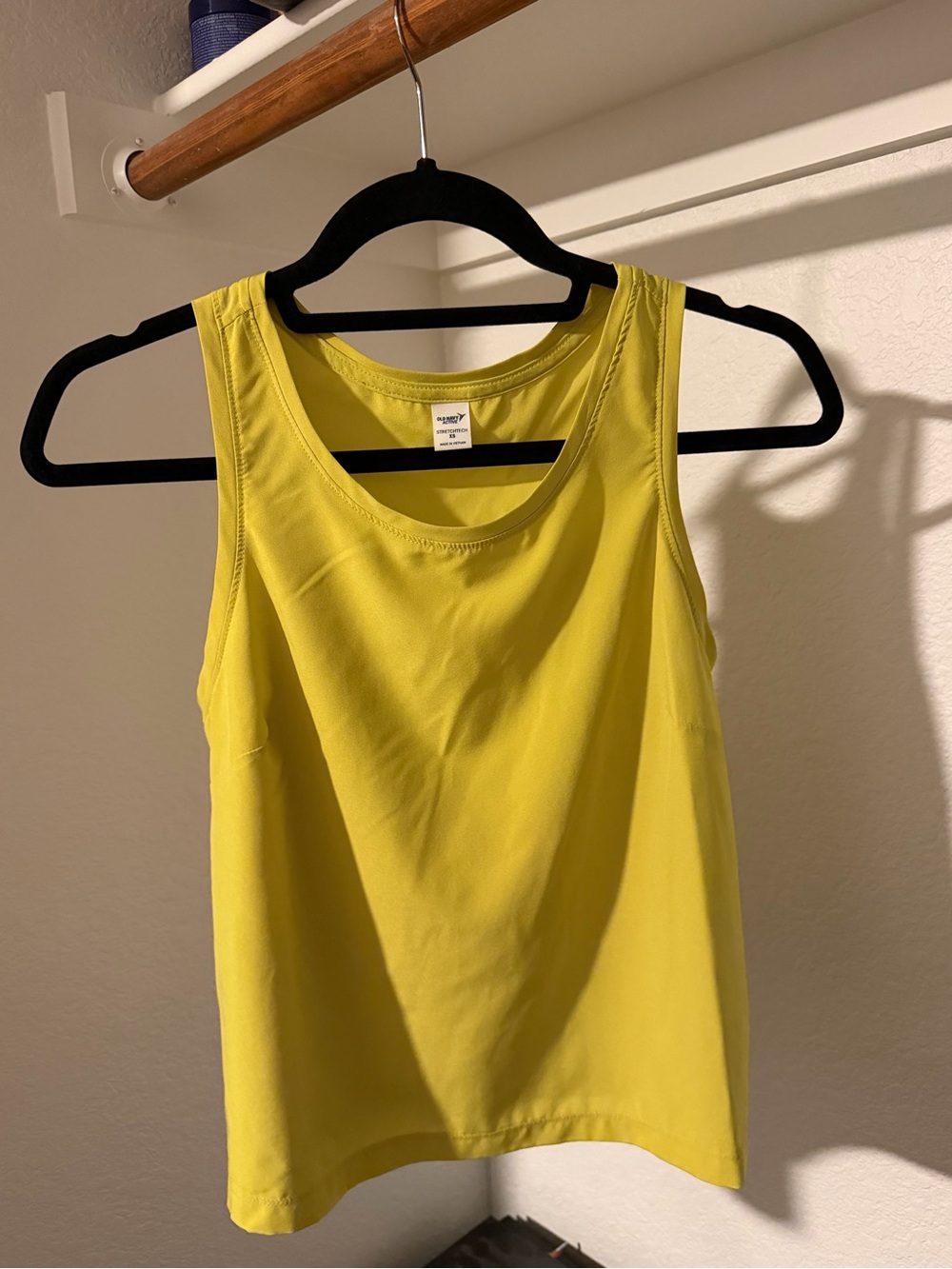 Old Navy Women's Yellow Tank Top - Lightweight Active Shell